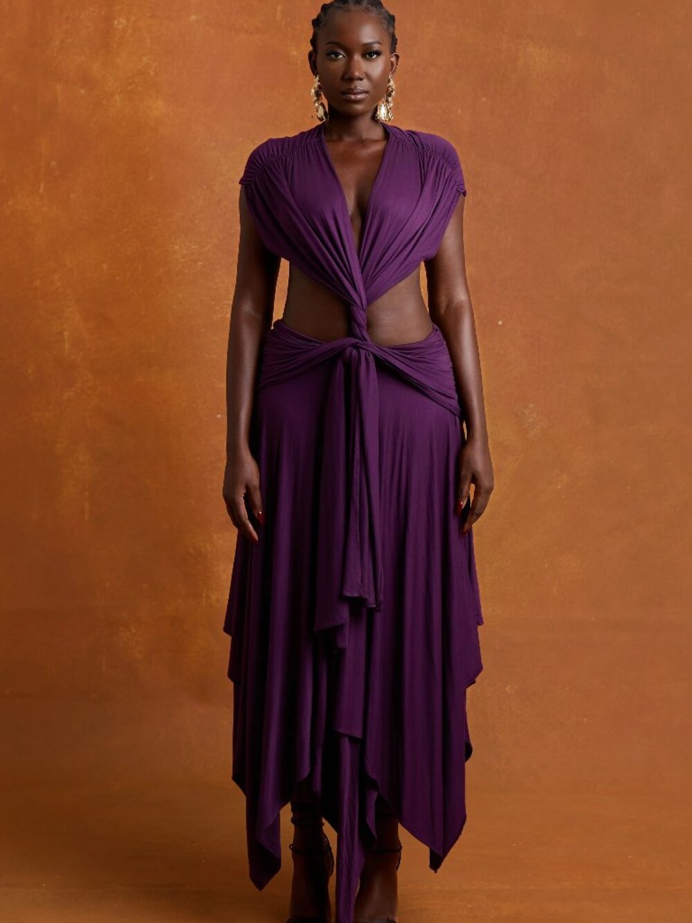 NYSAMA | Thalia Midi Dress - Purple